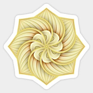 Gold Beautiful Decorative Ornate Mandala Sticker